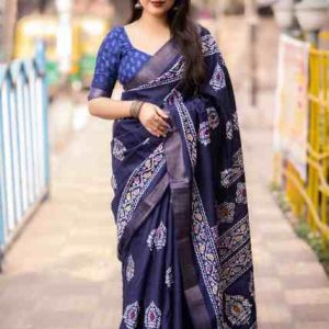 Batik Handloom Vol. 3 Soft Silk Slub Saree